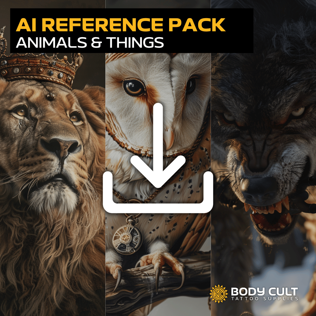 Body Cult Tattoo Supplies - AI Reference Pack - Animals & Things