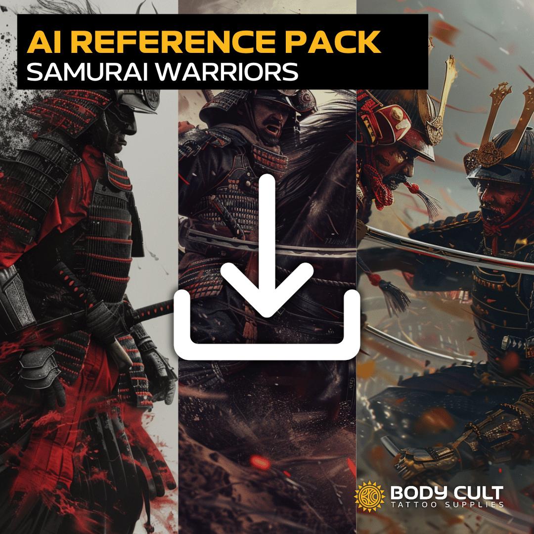 Body Cult Tattoo Supplies - AI Reference Pack - Samurai Warriors