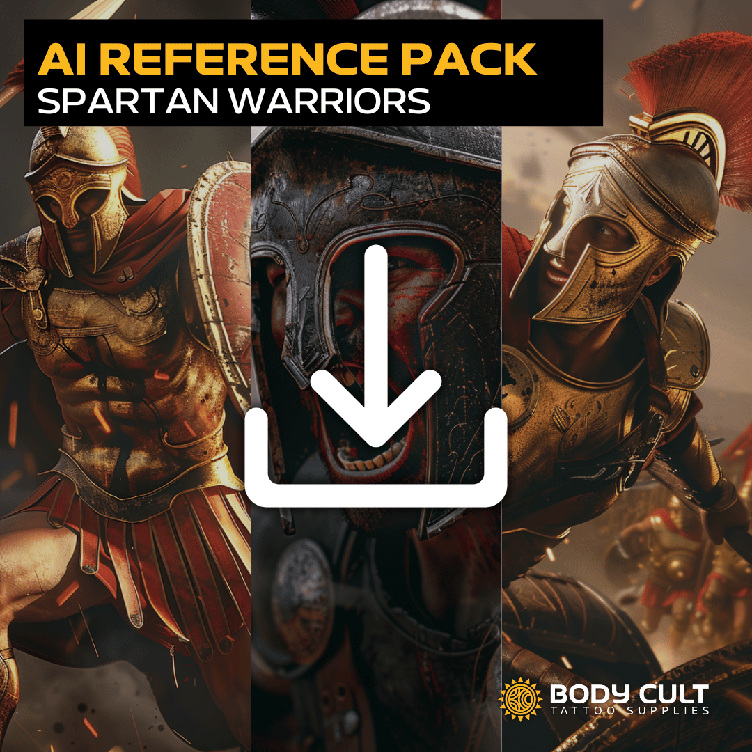 Body Cult Tattoo Supplies - AI Reference Pack - Spartan Warriors