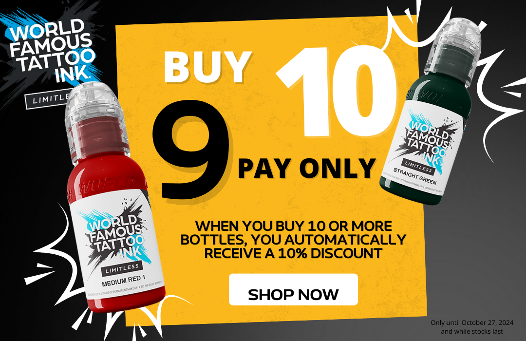 Save up on your next order with our september World Famous Ink deal!