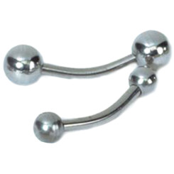 Eyebrow banana - Basic titan - 1,2 mm x 6 mm x 3 mm ball...