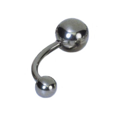 Banana - Basic titanium -  Titanium ball - 1,6 mm x 12 mm...