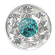 Jewelled disc - Basic Titan - Multicolored with Swarowski crystal - BZ teal - 5 Pcs/Pack