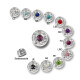 Jewelled disc - Titan - Multicolored with Swarowski crystal - FU fuchsia - 5 Pcs/Pack