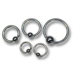 BCR - 316 L stainless steel - With ball - 1,6 mm x 19 mm...