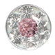 Barbell - 316 L stainless steel - With crystal - 1,6 mm x 14 mm - 1 x RO rose and 8 x CZ white - 2 Pcs/Pack