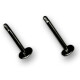 Labrets - Black Steel 316 L - Without ball - 1,2 mm x 8 mm - 10 Pcs/Pack