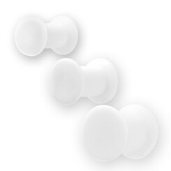 Silikon Plugs - Weiß - 12 mm