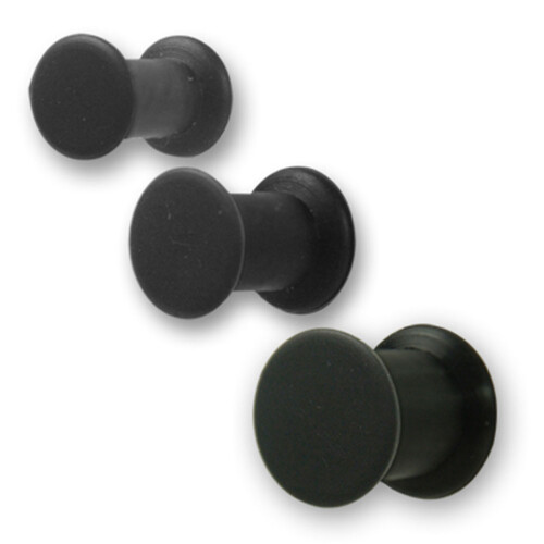 Silikon Plugs - Schwarz - 10 mm