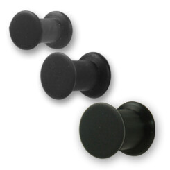 Silikon Plugs - Schwarz - 12 mm