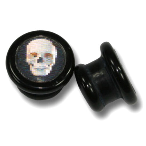 UV-Acryl - Video Plug - Babykopf-Totenkopf - 6 mm