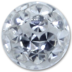 Bioplast Push Stud - Titan - ca. 3,7 mm CZ White - 5...