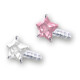 Push-fit disc for bioplast internal labrets - Star - LRO rosa - 3 Pcs/Pack