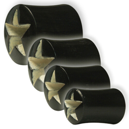 Tunnel - Buffalo Horn - Hollow Star 8 mm