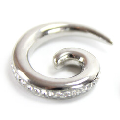 Spirale - Edelstahl 316 L mit Kristall 2,5 mm CZ...