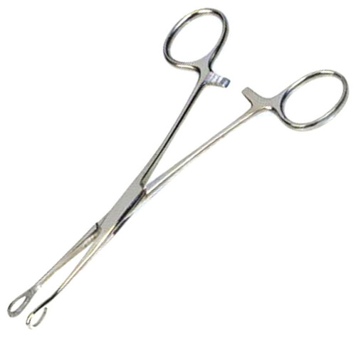 Piercing forceps - small - closed - knurled