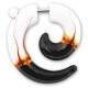 Fake Spiral - 8 mm Flame wit-zwart