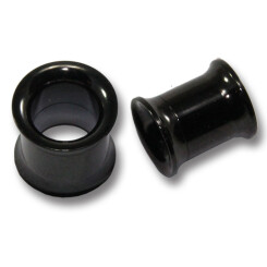 Flesh Tunnel - Black Steel 316 L - 6 mm