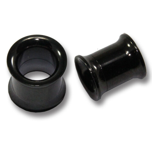 Flesh tunnel - Black Steel 316 L - 10 mm