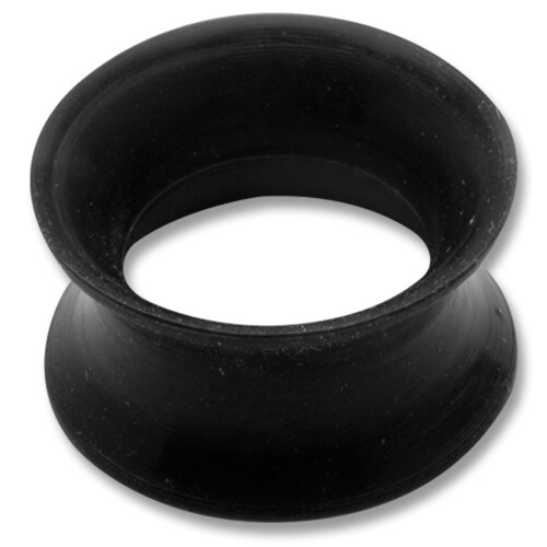 Double fared Tunnel - Silikon - Schwarz - 14 mm