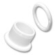 Spare rings for UV-acrylic flesh tunnels - 4 mm black