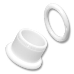 Ersatzringe für Flesh Tunnel aus UV-Acryl - 8 mm - Schwarz