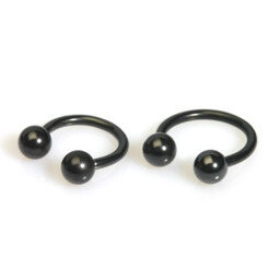 Circularbarbell - Black Line Titan - Mit Kugel - 1,2 mm x...