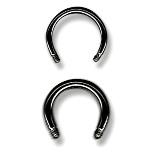 Circularbarbell - Black Line Titan - Ohne Kugel - 1,2 mm x 8 mm - 5 Stück/Pack