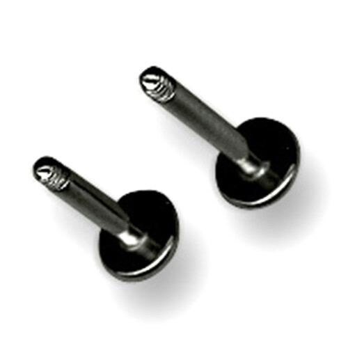 Labret - Black Line Titan - Ohne Kugel - 1,6 mm x 6 mm - 5 Stück/Pack