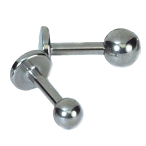 Labret Studs - Basic Titan - 1,2 mm x 7 mm x 4 mm Kugel - 5 Stück/Pack