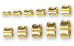 Flesh Tunnel - Gold Line 316 L gold plated - 12 mm