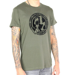 The Inked Army - Heren - T-Shirt Ronde - Hals - Olijf