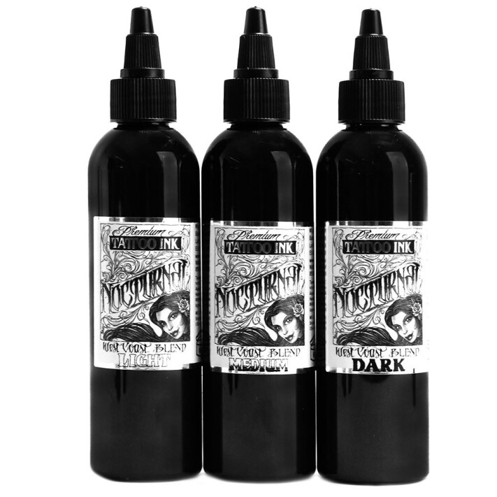 NOCTURNAL INK - Tattoo Colors - West Coast Blend Gray Wash Set buy ...