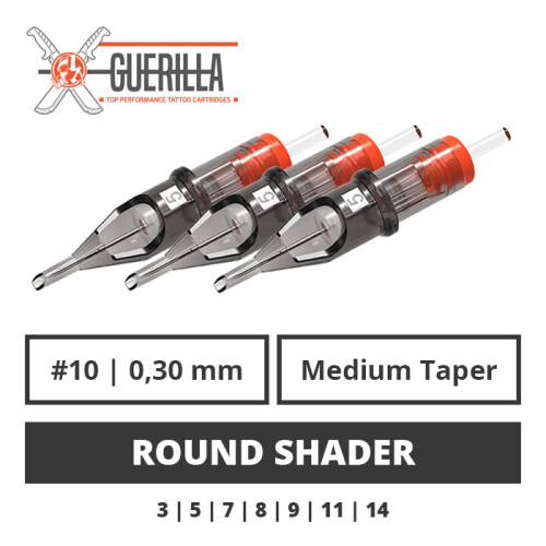 THE INKED ARMY - Guerilla Tattoo Cartridges - Ronde Shader - 0.30 MT