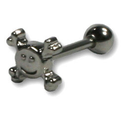 Tong Motief Barbell - 316 L Chirurgisch Staal - Smilie...