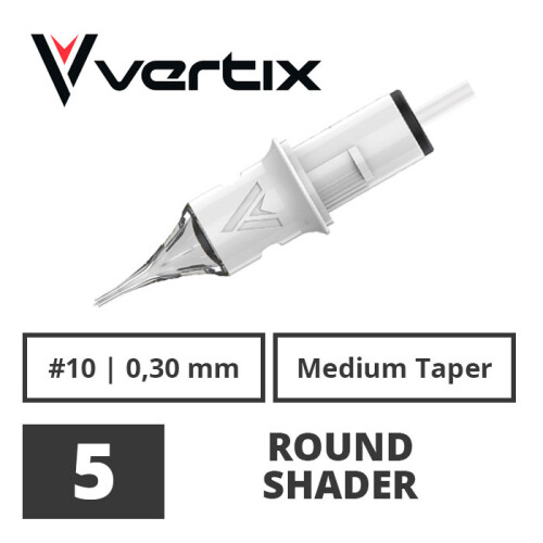 VERTIX - Tattoo Cartridges - 5 Round Shader 0,30 mm MT