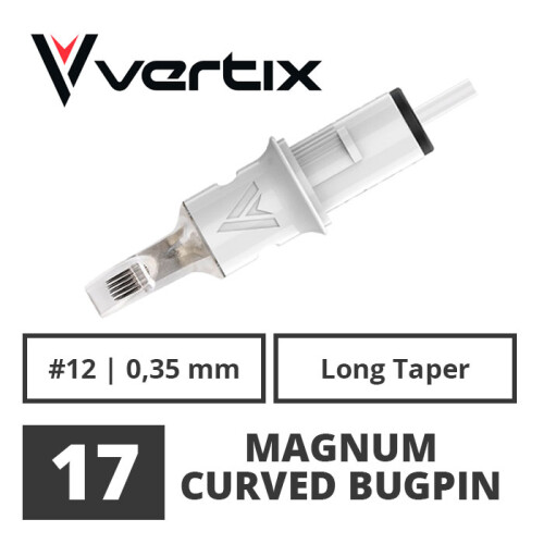 VERTIX - Tattoo Cartridges - 17 Magnum Curved Bugpin 0,35 mm LT