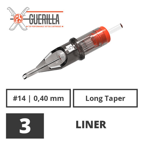 THE INKED ARMY - Guerilla Tattoo Cartridges - 3 Liner 0,40 mm LT - 20 pcs