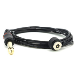 Magnetische RCA/DC/ClipCord-adapter - Met kabel zwart