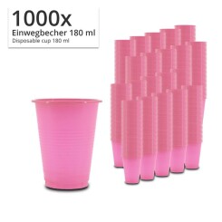 Mondspoelbeker - Wegwerpbeker 180 ml 1000 Stuks/Verpakking - Roze