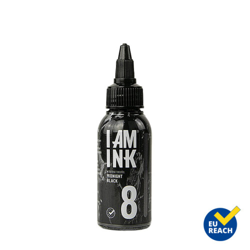 I AM INK - Tattoo Ink - Second Generation - # 8 Midnight Black 100 ml