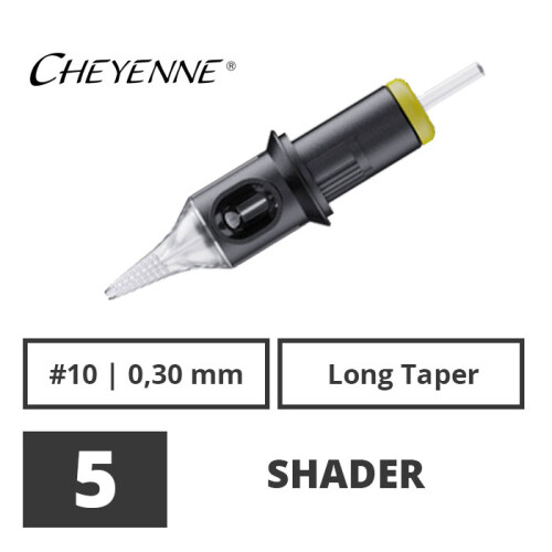 CHEYENNE - Capillary Cartridges - 5 Shader 0.30 LT - 20 stuks.