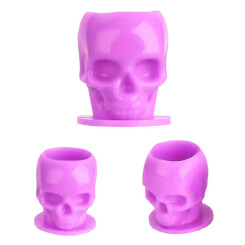 AVA - Plastic Ink Caps - Skull - Pink