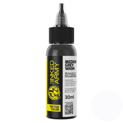 THE INKED ARMY - Tattoo Color - Medium Grey Wash - 30 ml