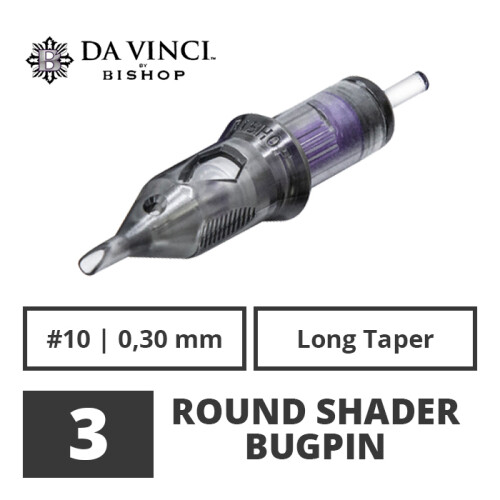 Da Vinci Cartridges - 3 Round Shader Bugpin - 0,30 mm LT