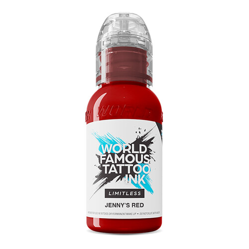 World Famous Limitless - Tattoo Ink - Jennys Red 30 ml