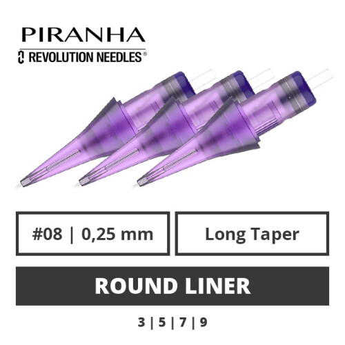 PIRANHA - Tattoo Nadelmodule - Revolution - Round Liner - 0,25 LT - 20 Stk.