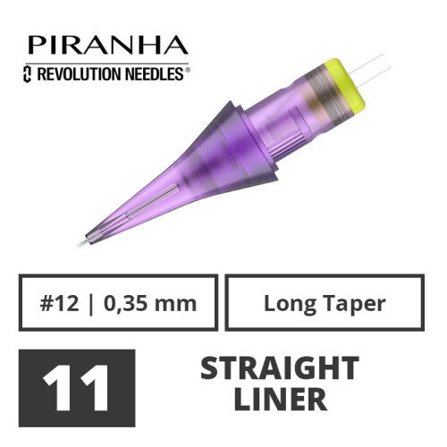 PIRANHA - Tattoo Needle Modules - Revolution - 11 Straight Liner - 0,35 LT - 20 pcs.