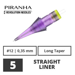 PIRANHA - Tattoo Needle Modules - Revolution - 5 Straight Liner - 0,35 LT - 20 pcs.