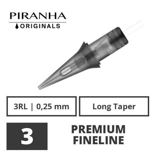 PIRANHA - Tatoeage Naald Modules - Originals - 3 Fineliner - 0,25 LT - 20 st.